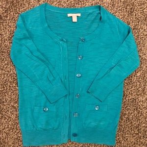Banana Republic Teal Cardian Size Small